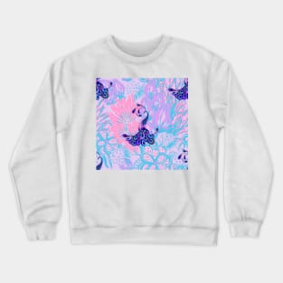 floral pink peacock Crewneck Sweatshirt